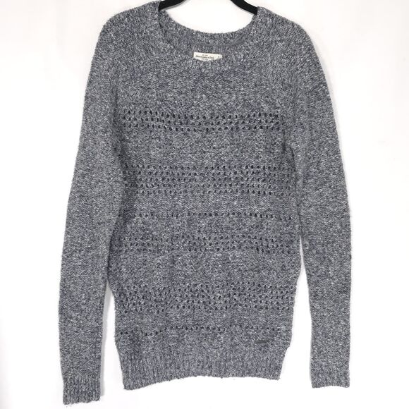 Abercrombie & Fitch Sweaters - ABERCROMBIE & FITCH Womens Sweater SMALL Gray  Cozy Open Knit Pullover